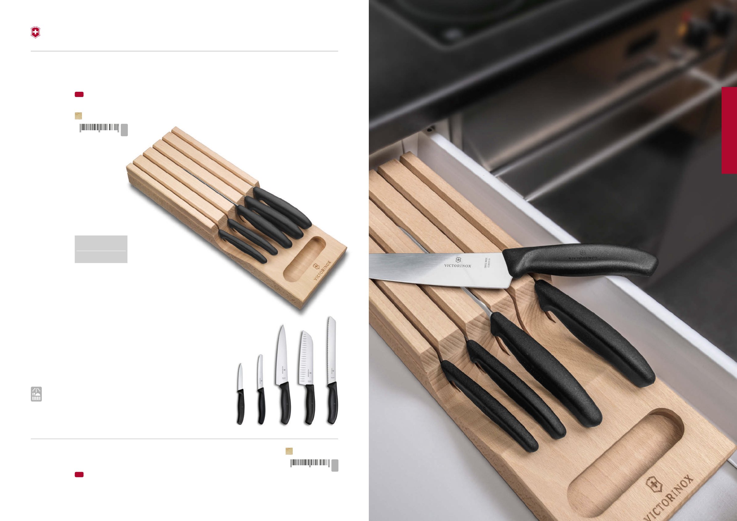 Victorinox SwissClassic 6.7143.5, 6-piece knife set including in drawer  knife holder